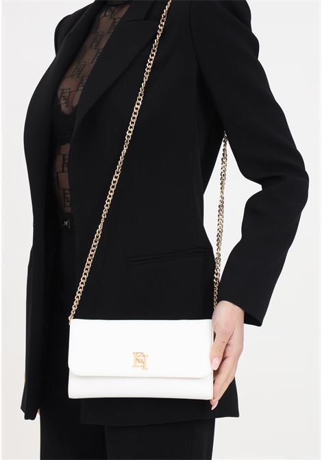 White women's wallet bag with shoulder strap ELISABETTA FRANCHI | PF11A41E2360